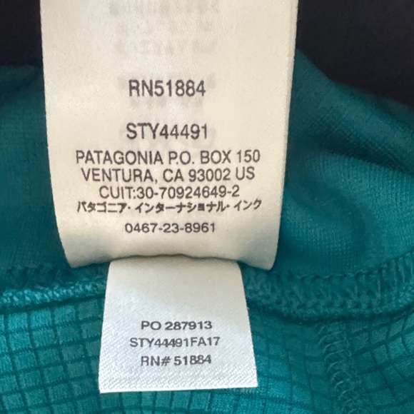 Patagonia Kids Leggings in Vibrant Teal - Picture 8 of 10